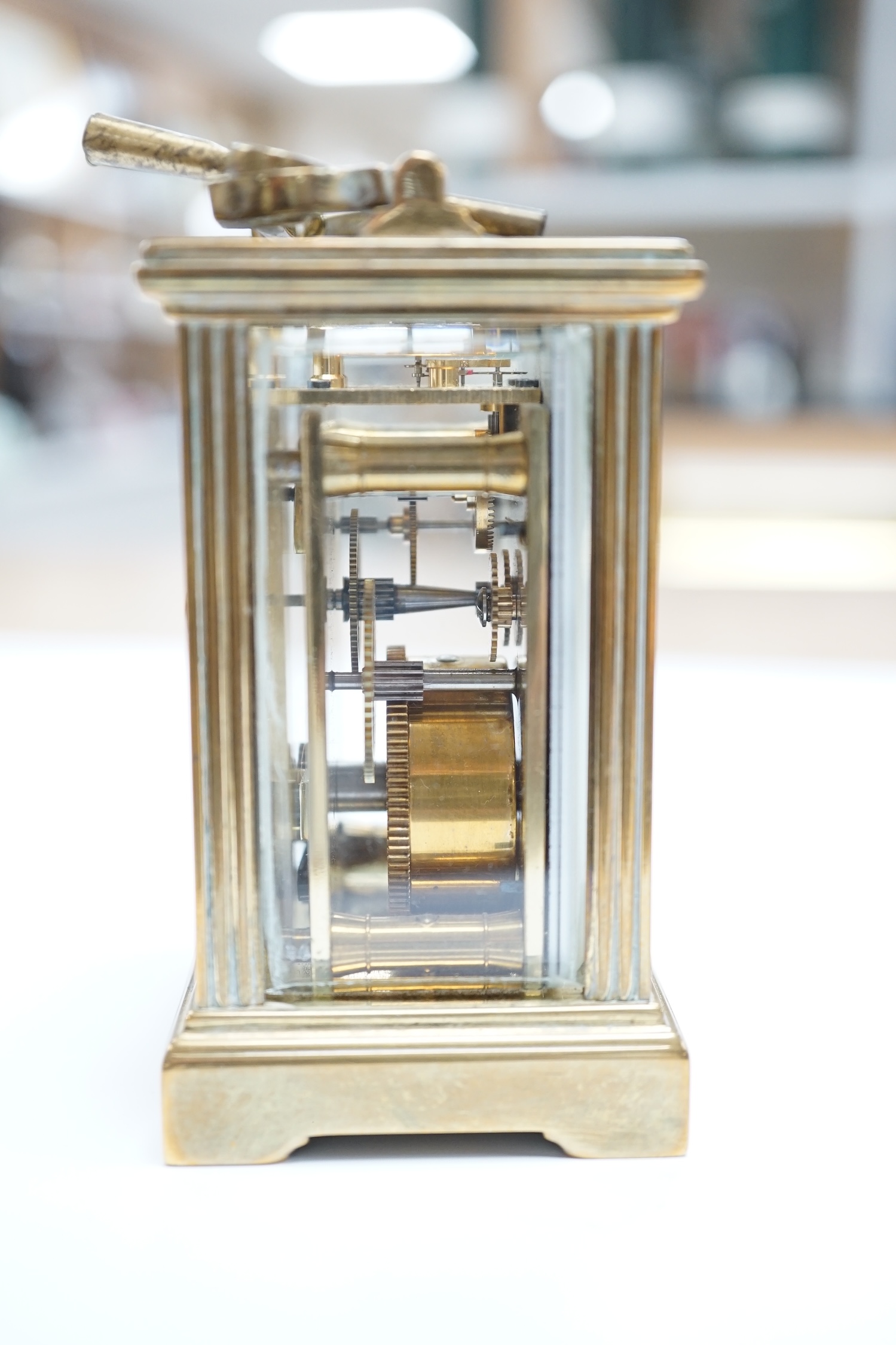 A miniature carriage timepiece, 8.5cm high